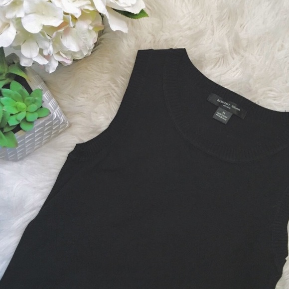 Black Sleeveless August Silk Top - Picture 12 of 16